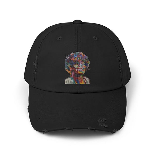 Whitney Houston Mural / Newark, NJ Unisex Distressed Cap