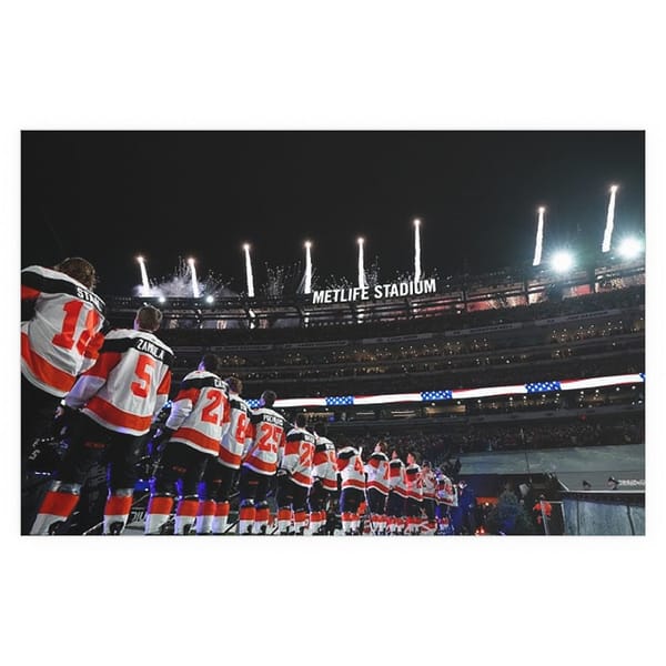 2024 Stadium Series MetLife Stadium - Philadelphia Flyers vs New Jersey Devils Indoor and Outdoor Silk Posters