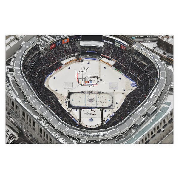 2014 Stadium Series Yankee Stadium - New York Rangers vs  New Jersey Devils Indoor and Outdoor Silk Posters