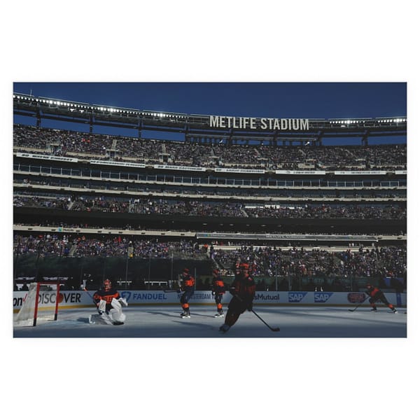 2024 Stadium Series MetLife Stadium - Philadelphia Flyers vs  New Jersey Devils Indoor and Outdoor Silk Posters